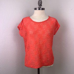Needle & Thread lace shirt, Lacy orange layer